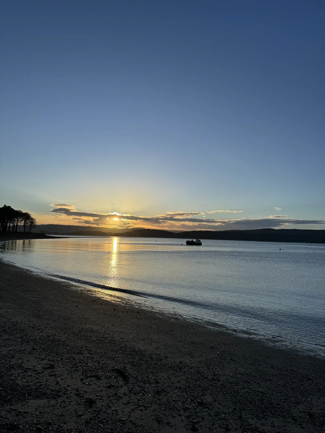 Sunset over Loch Fyne from the shore